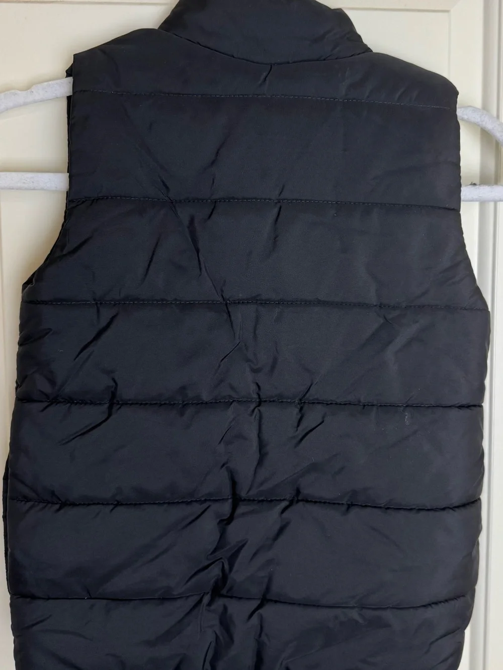 Puma Boys Black Puffer Vest Red Logo Full Zip XS 5/6